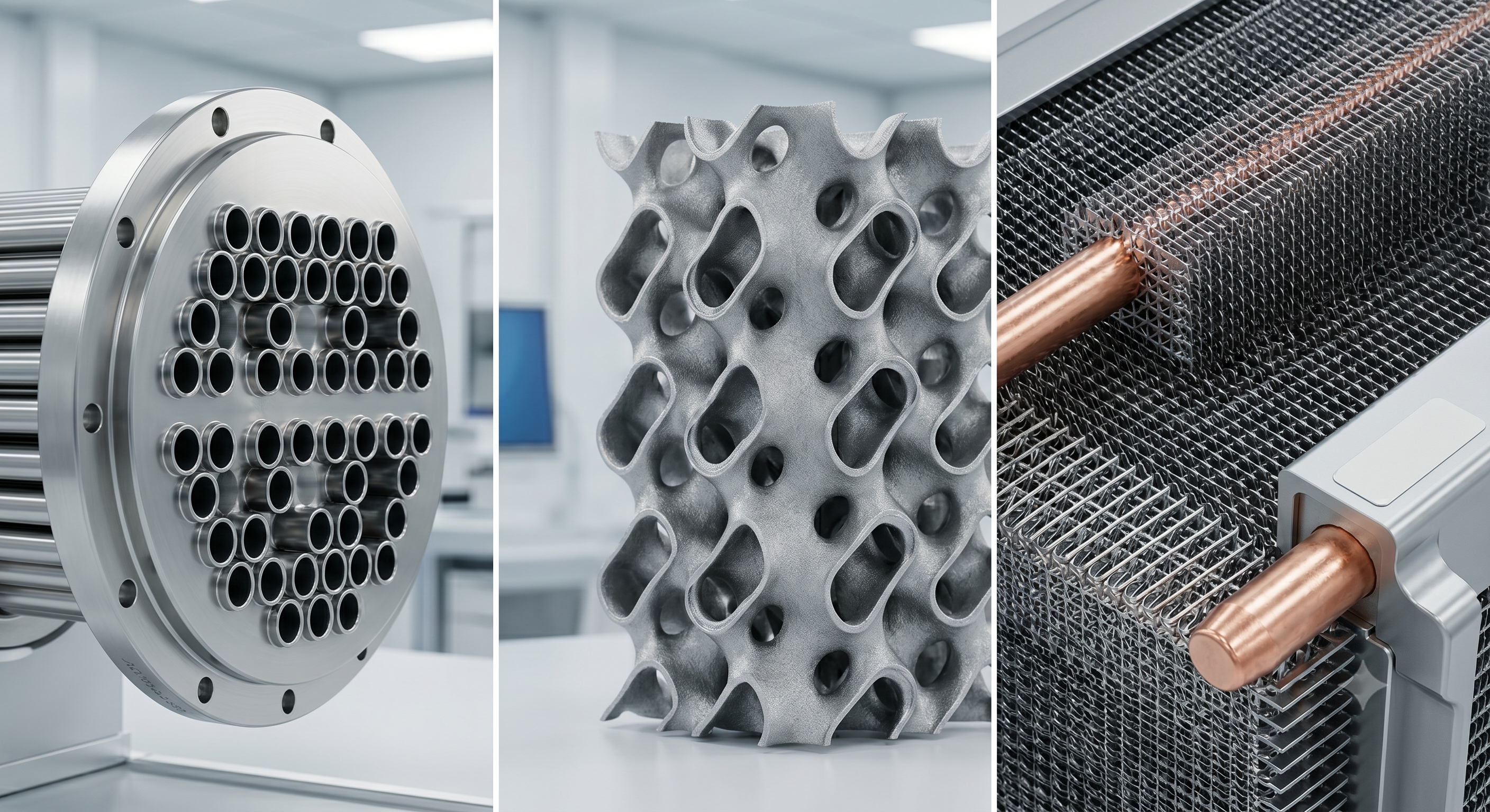 Gyroid TPMS heat exchanger lattice