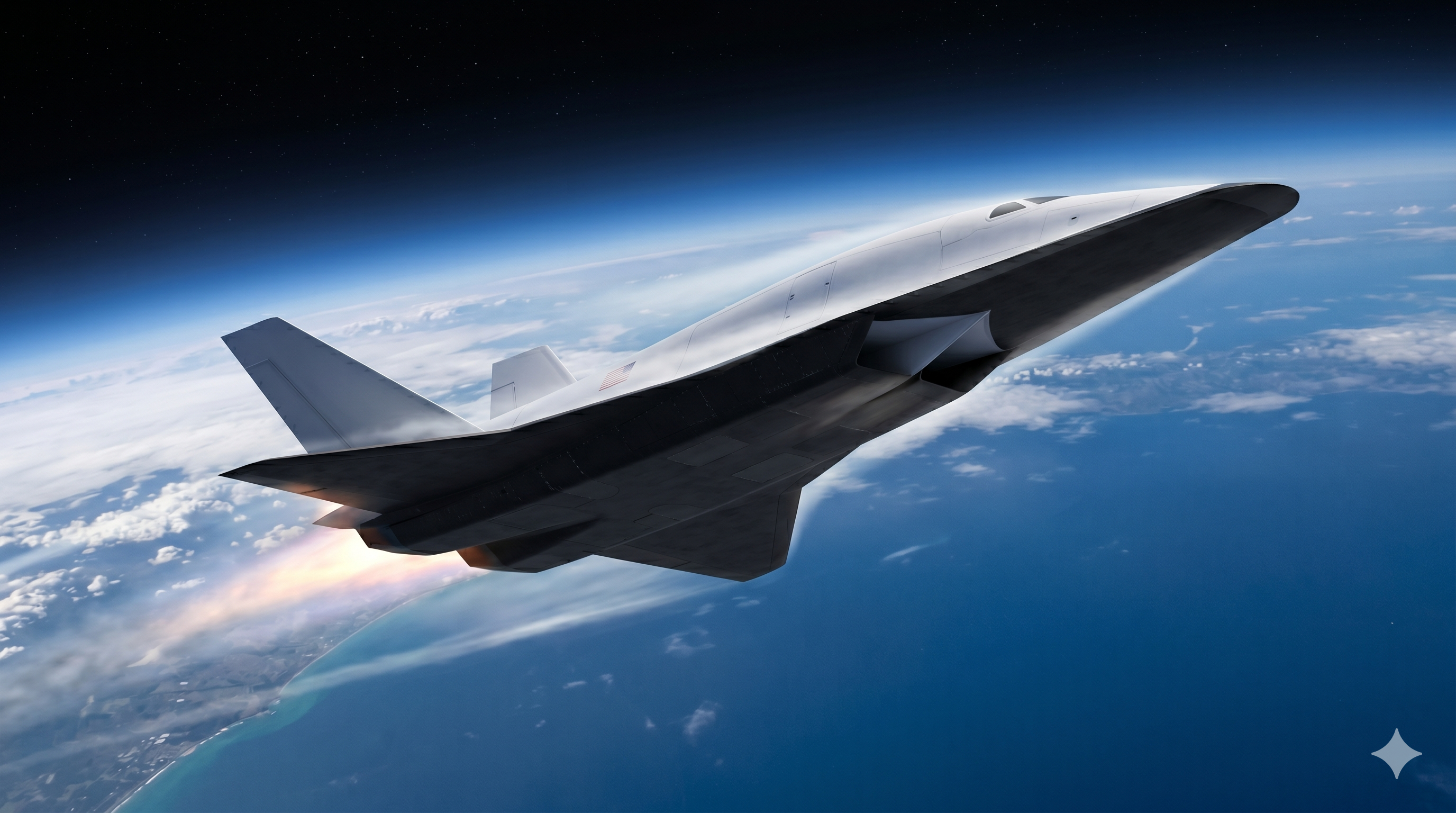 Hypersonic research spaceplane in flight